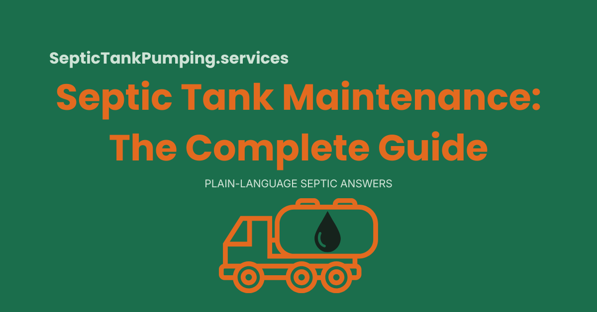 Septic Tank Maintenance - SepticTankPumping.services